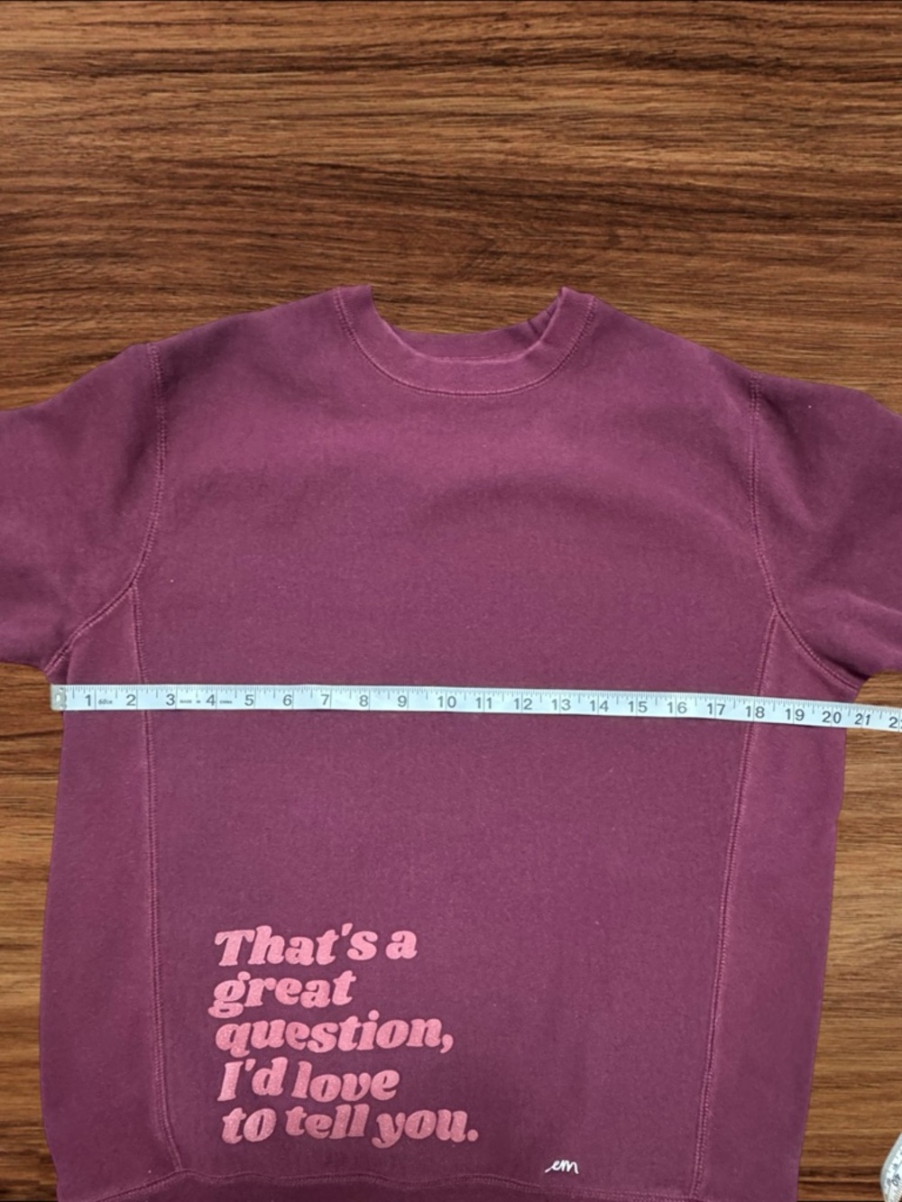 Elyse Myers Oversized Crewneck Sweatshirt “That’s a great question…” Size Small - Picture 6 of 7